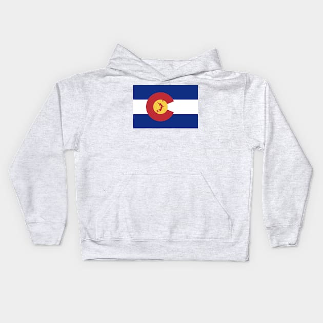 Colorado Volleyball Flag Kids Hoodie by chriswig